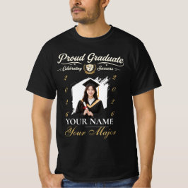 Camiseta Recuerdo de Foto Personalizado Graduado Orgulloso 