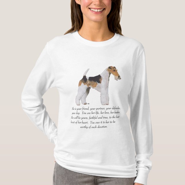 Camiseta Recuerdo de Fox Terrier hembra (Anverso)