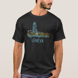 Camiseta Recuerdo de Ginebra Ciudad Suiza para hombres muje