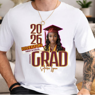 Camiseta Recuerdo de graduación de la clase de 2027 con fot