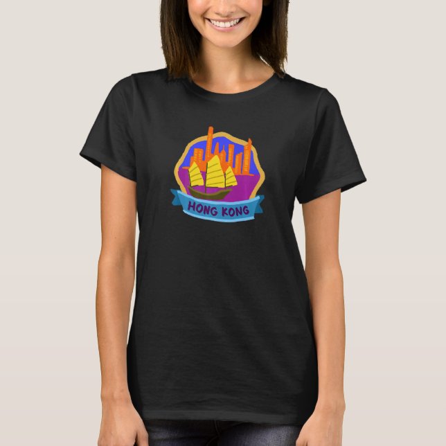 Camiseta recuerdo de Hong Kong City China para hombres 4 (Anverso)