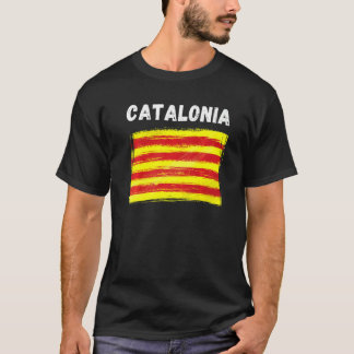 Camiseta Recuerdo de la bandera de Cataluña vacaciones de s