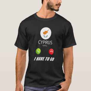 Camiseta Recuerdo de la bandera de Chipre Chipre está llama