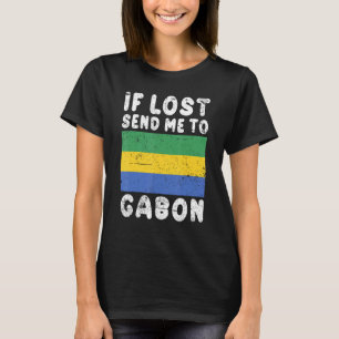 Camiseta Recuerdo de la bandera de Gabón si me pierden, env