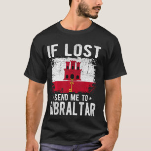 Camiseta Recuerdo de la bandera de Gibraltar - Si me pierde