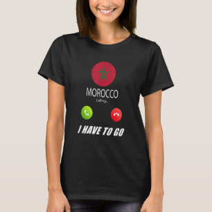 Camiseta Recuerdo de la bandera de Marruecos Marruecos está