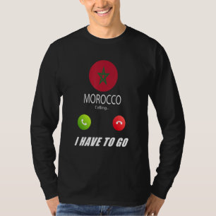 Camiseta Recuerdo de la bandera de Marruecos Marruecos está