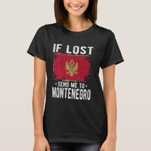 Camiseta Recuerdo de la bandera de Montenegro - Si me pierd