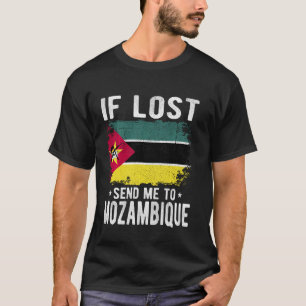 Camiseta Recuerdo de la bandera de Mozambique - Si me pierd