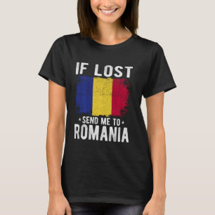 Camiseta Recuerdo de la bandera de Rumania - Si me pierdes,