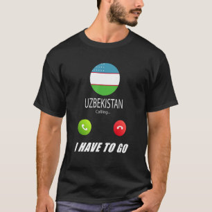 Camiseta Recuerdo de la bandera de Uzbekistán Uzbekistán es