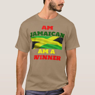 Camiseta recuerdo de la bandera jamaiquina de la motivación