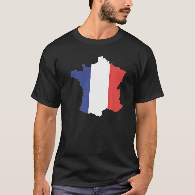 Camiseta Recuerdo de la Bandera Nacional de Francia para ho (Anverso)