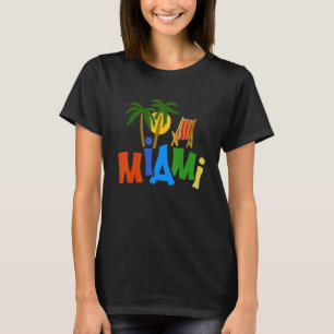 Camiseta Recuerdo de la ciudad de Miami Florida para hombre