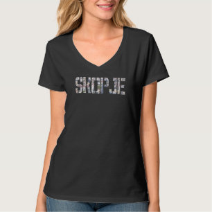 Camiseta Recuerdo de la ciudad de Skopje Macedonia para hom