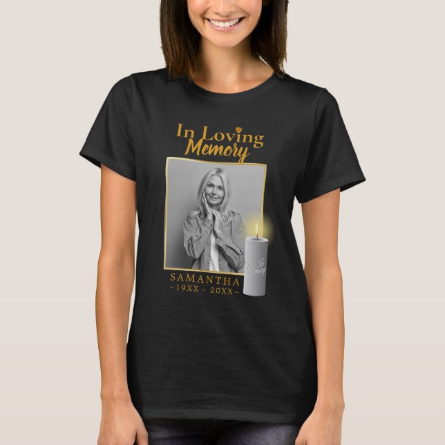Camiseta Recuerdo de la foto de la pérdida de la madre cami (Anverso)