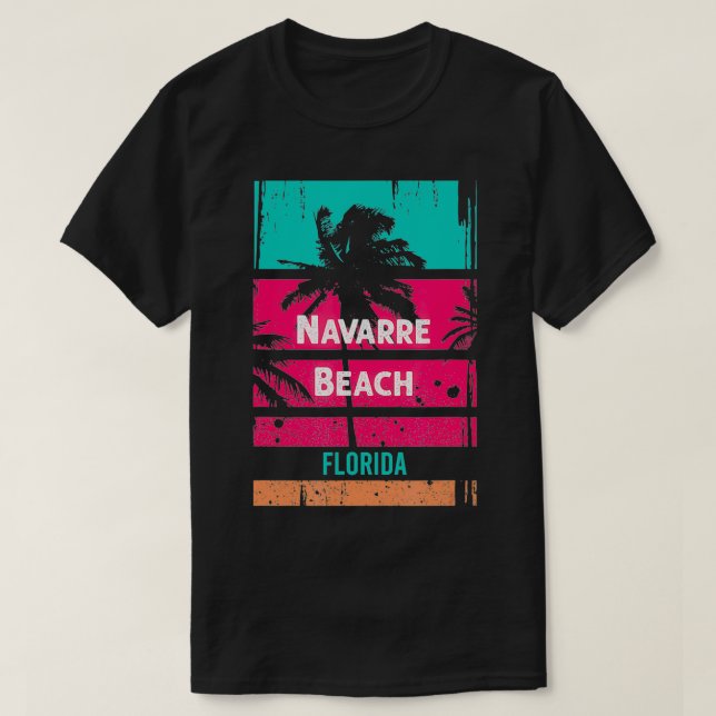Camiseta Recuerdo de la playa de Navarre Florida 4 (Diseño del anverso)