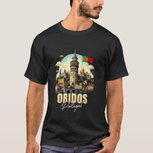 Camiseta Recuerdo de Óbidos Portugal Óbidos Viaje Vacacione