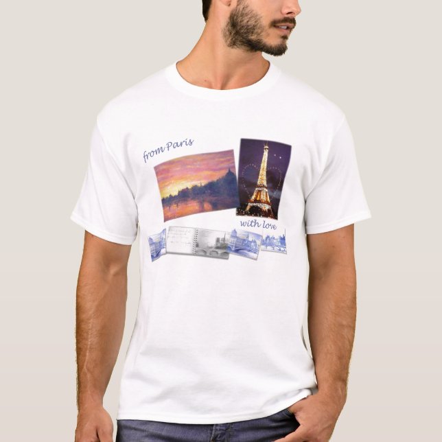 CAMISETA RECUERDO DE PARÍS DE LA TORRE EIFFEL (Anverso)