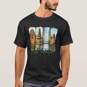 Camiseta Recuerdo de pincelada de viaje a Bali Indonesia