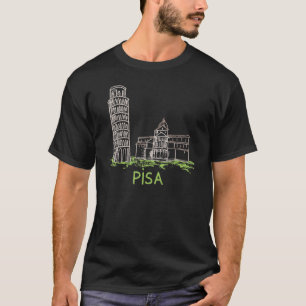 Camiseta recuerdo de Pisa City Italia para hombres mujeres