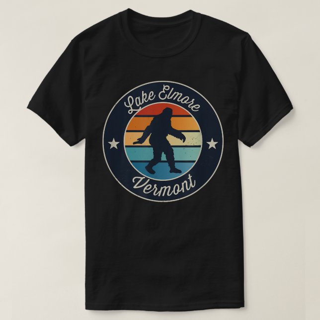 Camiseta Recuerdo de Sasquatch del Lago Elmore Vermont (Diseño del anverso)