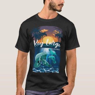 Camiseta Recuerdo de vacaciones de manatíes de Key Largo Fl