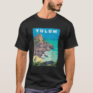 Camiseta Recuerdo de vacaciones en la playa Tulum México co