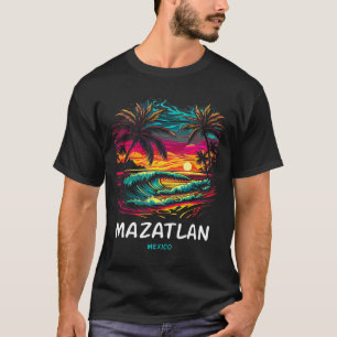Camiseta Recuerdo de vacaciones palmera Mazatlán
