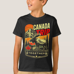 Camiseta Recuerdo de viaje a Canadá alces montaña vacacione