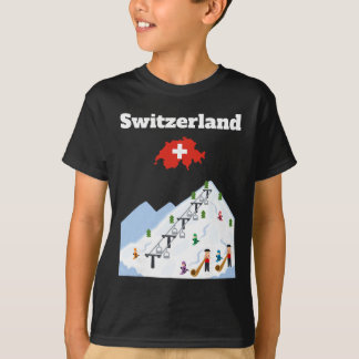 Camiseta Recuerdo de viaje de esquí a Suiza Aficionado del 