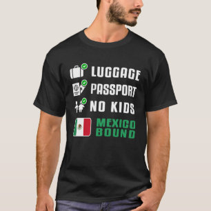Camiseta Recuerdo de viaje de vacaciones mexicanas Bandera