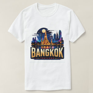 Camiseta Recuerdo de viaje del cielo nocturno de Bangkok Ta