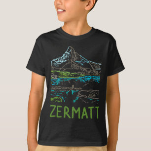 Camiseta Recuerdo de Zermatt Suiza para turistas Sti