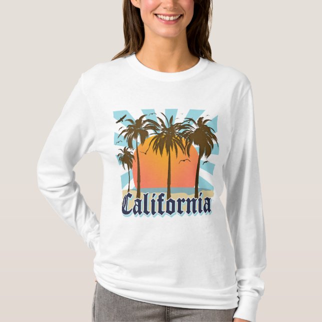 Camiseta Recuerdo del vintage de California (Anverso)