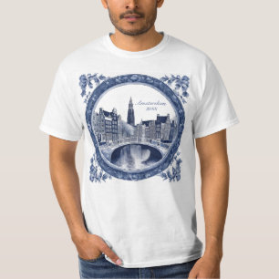 Camiseta Recuerdo personalizado de Delft Azul de Ámsterdam