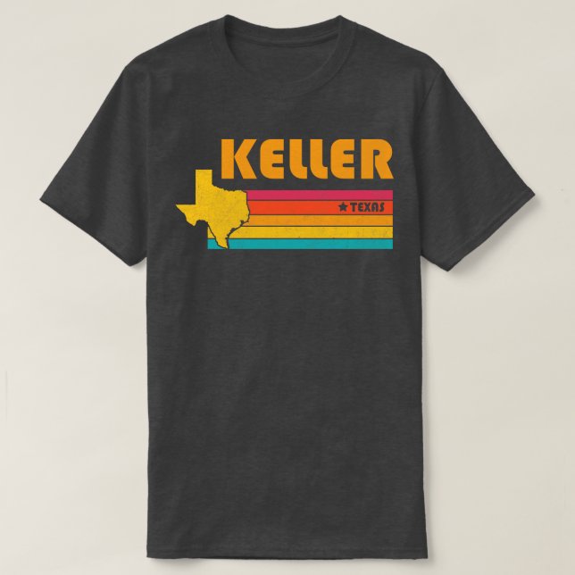 Camiseta Recuerdo perturbado de Keller Texas Vintage (Diseño del anverso)