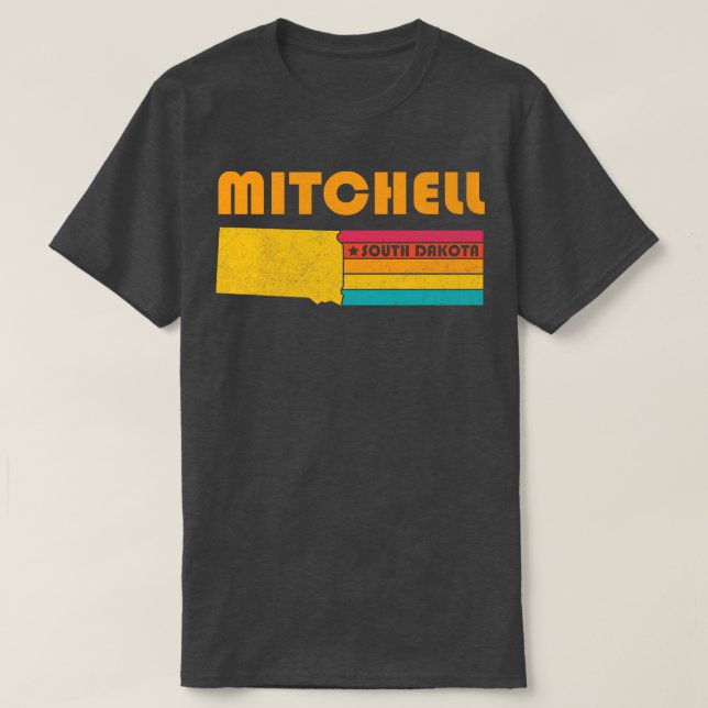 Camiseta Recuerdo perturbado de Mitchell South Dakota Vinta (Diseño del anverso)