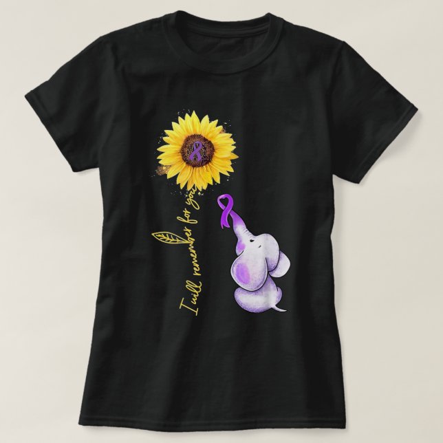 Camiseta Recuerdo Por Ti Alzheimer Awareness Elepha (Diseño del anverso)