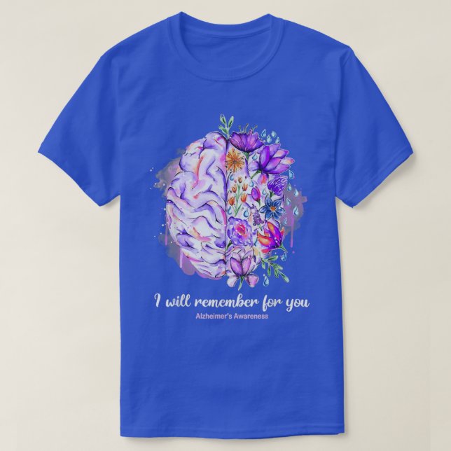 Camiseta Recuerdo Por Ti La Conciencia De Los Alzheimers Ce (Diseño del anverso)