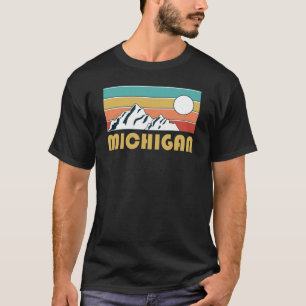 Camiseta Recuerdo Retro Antiguo de Michigan Montaña Michiga