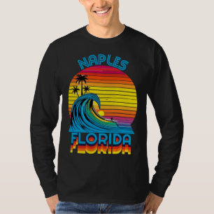 Camiseta Recuerdo Retro Antiguo de Surf y Playa de Nápoles