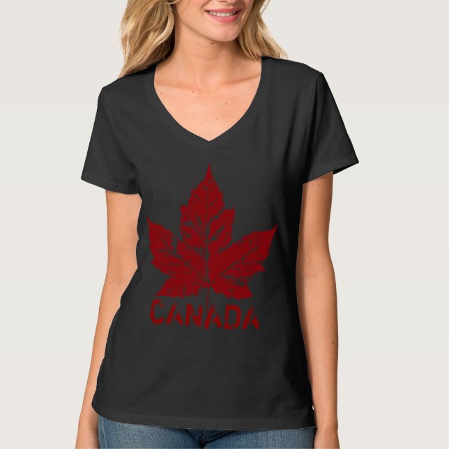 Camiseta Recuerdo retro de Canadá de Canadá de las señoras (Anverso)