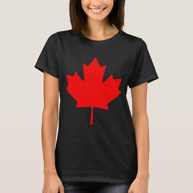 Camiseta Recuerdo rojo de la hoja de arce de Canadá del (Anverso)
