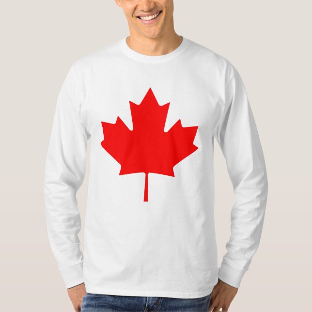 Camiseta Recuerdo rojo de la hoja de arce de Canadá del (Anverso)