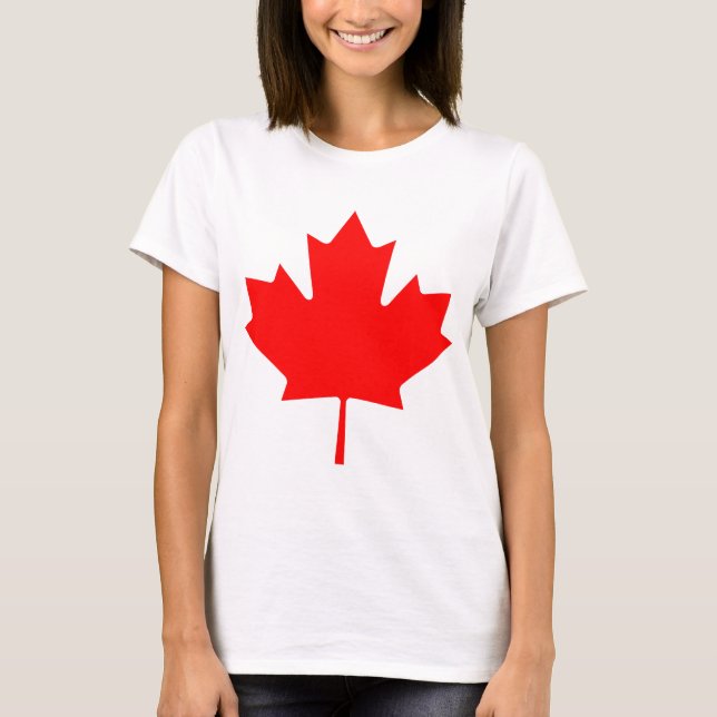 Camiseta Recuerdo rojo de la hoja de arce de Canadá del (Anverso)