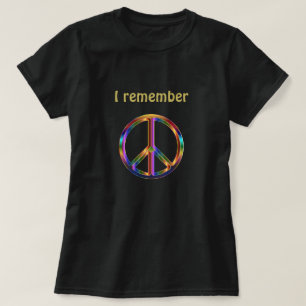 Camiseta "Recuerdo" Texto con símbolo de la paz