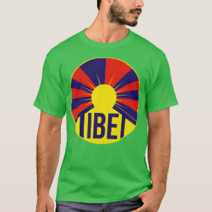 Camiseta Recuerdo turístico con bandera del Tíbet de época