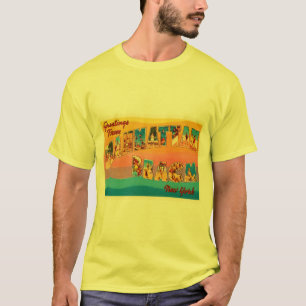 Camiseta Recuerdo viejo del viaje de Manhattan Beach Nueva