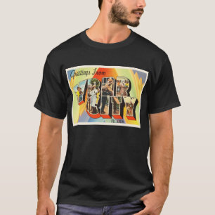 Camiseta Recuerdo viejo del viaje del vintage de la Florida